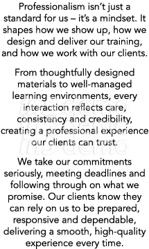 Professionalism isn’t just a standard for us – it’s a mindset. It shapes how we show up, how we design and deliver ou...